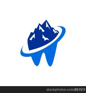 mountain and dental logo template