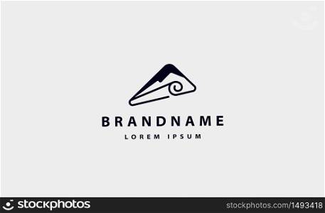 Mountain and Paper logo vector design illustration