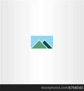 mountain and sky logo sign design