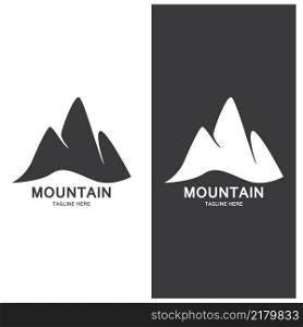 Mountain and wave logo landscape  icons template 