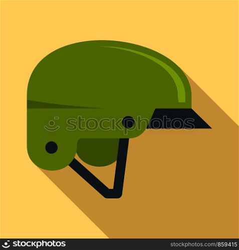 Mountain bike helmet icon. Flat illustration of mountain bike helmet vector icon for web design. Mountain bike helmet icon, flat style