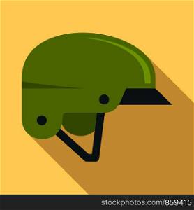 Mountain bike helmet icon. Flat illustration of mountain bike helmet vector icon for web design. Mountain bike helmet icon, flat style