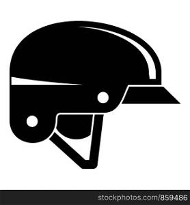 Mountain bike helmet icon. Simple illustration of mountain bike helmet vector icon for web design isolated on white background. Mountain bike helmet icon, simple style