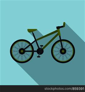 Mountain bike icon. Flat illustration of mountain bike vector icon for web design. Mountain bike icon, flat style