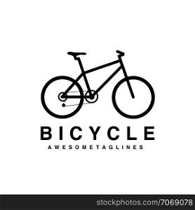 mountain bike logo vector, MTB logo, Bicycle icon design flat isolated.