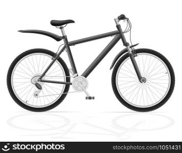 mountain bike with gear shifting vector illustration isolated on white background