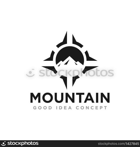 Mountain Compass Logo Icon Design Vector