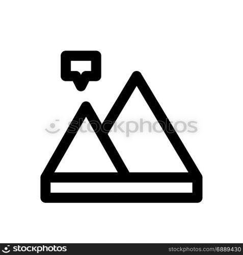 mountain diagram, icon on isolated background