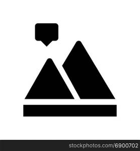 mountain diagram, icon on isolated background