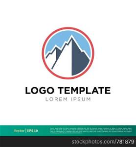 Mountain Emblem Icon Vector Logo Template Illustration Design. Vector EPS 10.