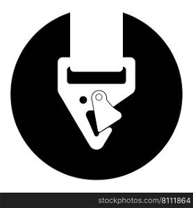 Mountain equipment Carabiner icon vector illustration symbol design