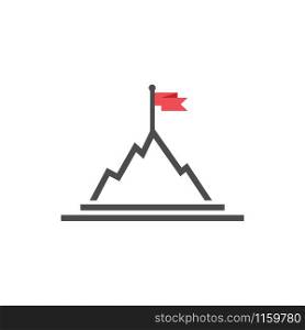 Mountain flag graphic design template vector isolated illustration. Mountain flag graphic design template vector isolated