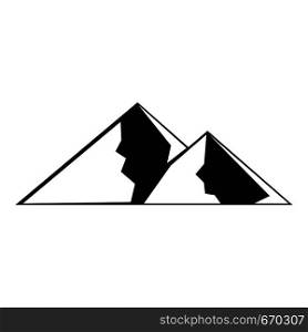 Mountain for extremal icon. Simple illustration of mountain for extremal vector icon for web. Mountain for extremal icon, simple style.