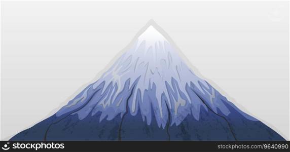 Mountain fuji blue snow white background Vector Image