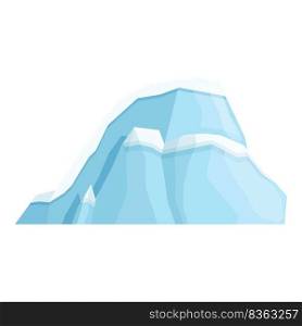 Mountain glacier icon cartoon vector. Ice berg. Water north. Mountain glacier icon cartoon vector. Ice berg