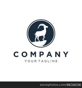 Mountain goat logo designs Royalty Free Vector Image