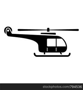 Mountain helicopter icon. Simple illustration of mountain helicopter vector icon for web design isolated on white background. Mountain helicopter icon, simple style