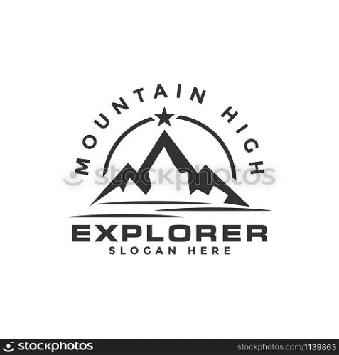 Mountain high logo graphic design template vector illustration vector. Mountain high logo graphic design template vector illustration