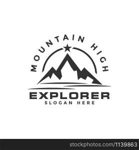 Mountain high logo graphic design template vector illustration vector. Mountain high logo graphic design template vector illustration