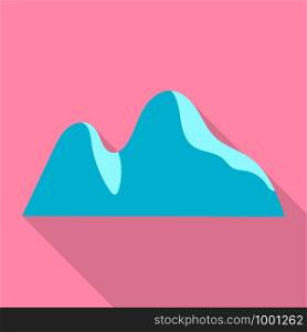 Mountain hill icon. Flat illustration of mountain hill vector icon for web design. Mountain hill icon, flat style