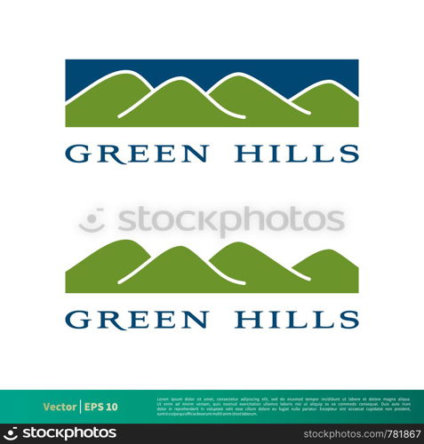 Mountain,Hill Icon Vector Logo Template Illustration Design. Vector EPS 10.