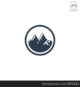 mountain hill logo design vector icon element isolated. mountain hill logo design vector icon isolated