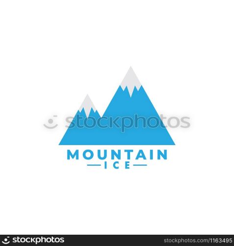 Mountain ice logo design template vector isolated