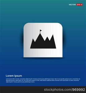mountain icon - Blue Sticker button