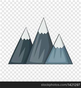 Mountain icon. Cartoon illustration of mountain vector icon for web. Mountain icon, cartoon style