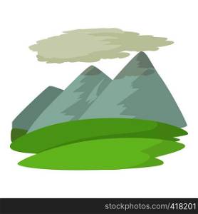 Mountain icon. Cartoon illustration of mountain vector icon for web. Mountain icon , cartoon style