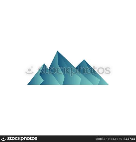 Mountain icon design template vector graphic illustration. Mountain icon design template vector illustration