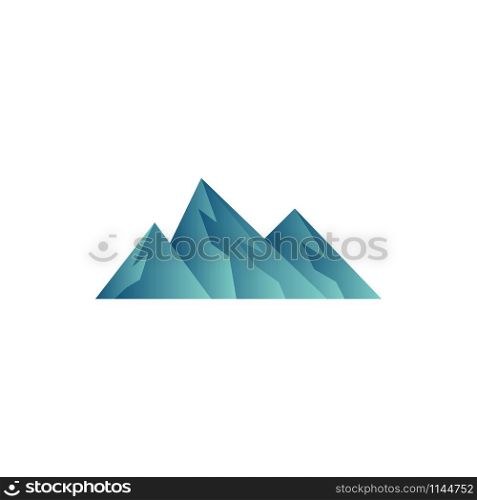 Mountain icon design template vector graphic illustration. Mountain icon design template vector illustration