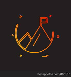 Mountain icon design vector