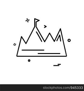 Mountain icon design vector