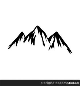 Mountain icon in simple style isolated on white background. Mountain icon, simple style