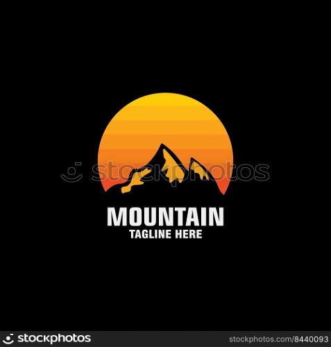  Mountain icon  Logo Business Template Vector illustration design 