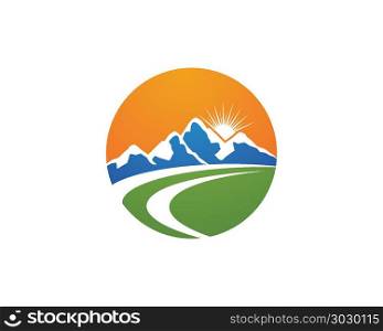 Mountain icon Logo . High Mountain icon Logo Business Template Vector