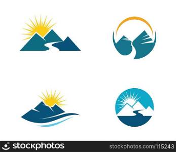 Mountain icon Logo Template Vector
