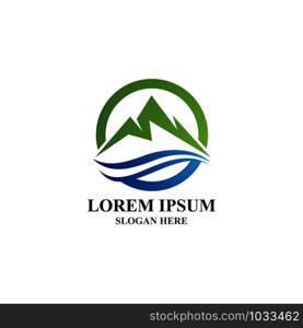 Mountain icon Logo Template Vector illustration design