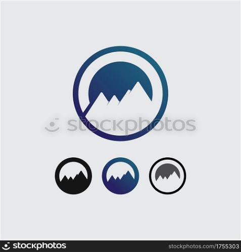Mountain icon Logo Template Vector illustration design