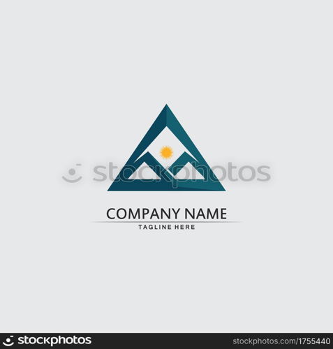 Mountain icon Logo Template Vector illustration design