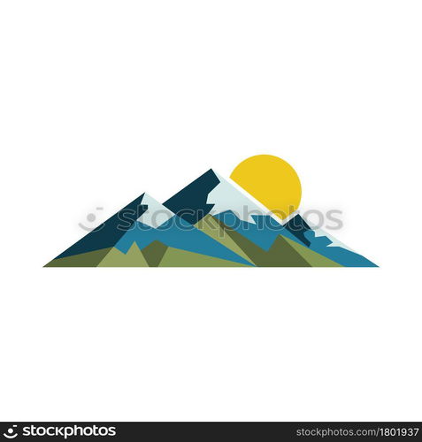 Mountain icon Logo Template Vector illustration design