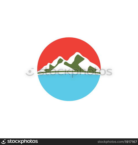 Mountain icon Logo Template Vector illustration design