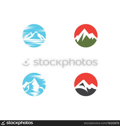 Mountain icon Logo Template Vector illustration design