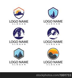 Mountain icon Logo Template Vector illustration design