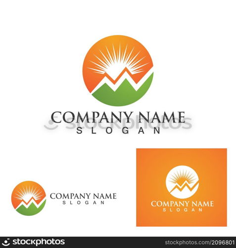 Mountain icon Logo Template Vector illustration design