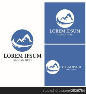 Mountain icon Logo Template Vector illustration design