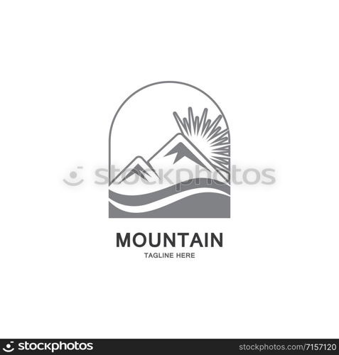 Mountain icon Logo Template Vector illustration design