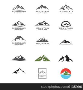 Mountain icon Logo Template Vector illustration design