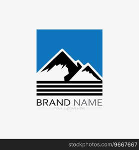 Mountain icon Logo Template Vector illustration design